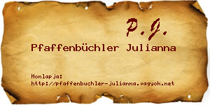 Pfaffenbüchler Julianna névjegykártya